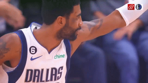 Dallas Mavericks Kyrie Irving Tapping Chest GIF