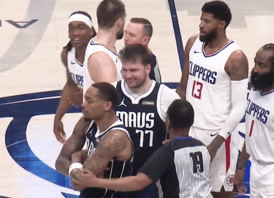 Dallas Mavericks Luka Doncic With Others GIF