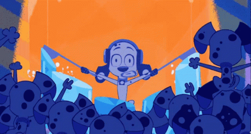 Dalmatian Wearing Headphones GIF