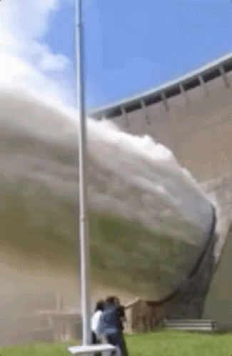 Dam Wall Water Flow GIF