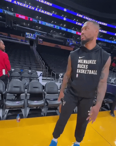Damian Lillard Bouncing The Ball GIF