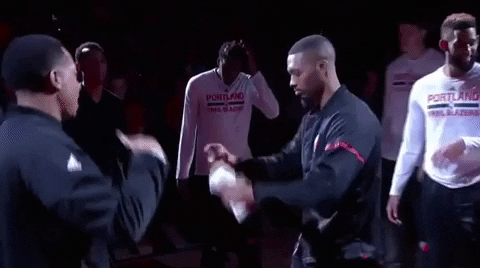 Damian Lillard Dancing Inside The Court GIF