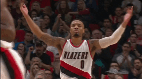 Damian Lillard Double Hands Up GIF