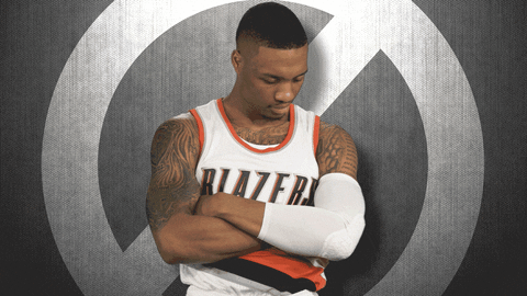 Damian Lillard Shaking His Head GIF