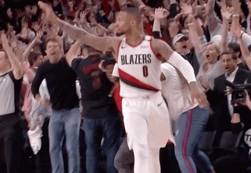Damian Lillard Shutting The Crowd GIF