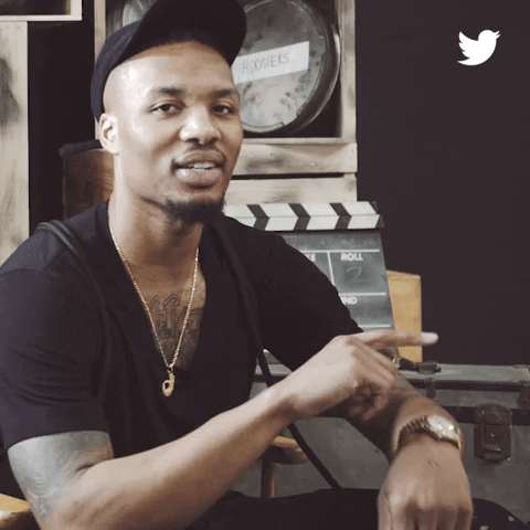 Damian Lillard Tapping His Watch GIF