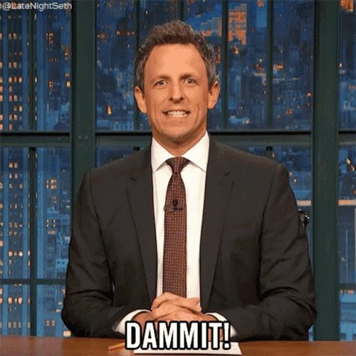 Dammit Host Seth Myers GIF