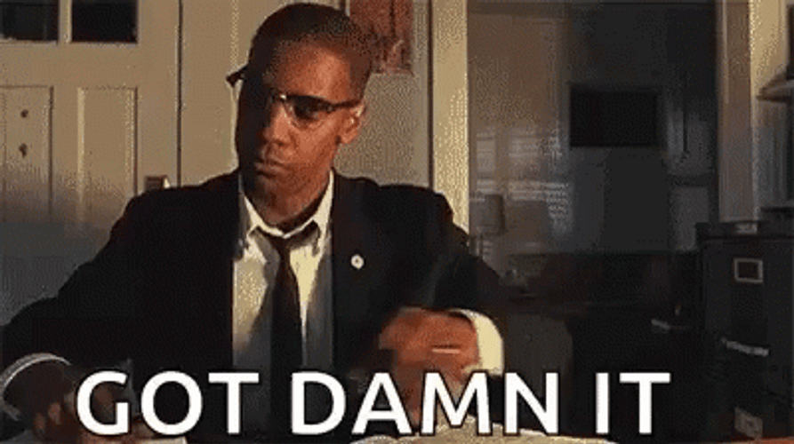Damn Damn Damn Angry Denzel Washington GIF