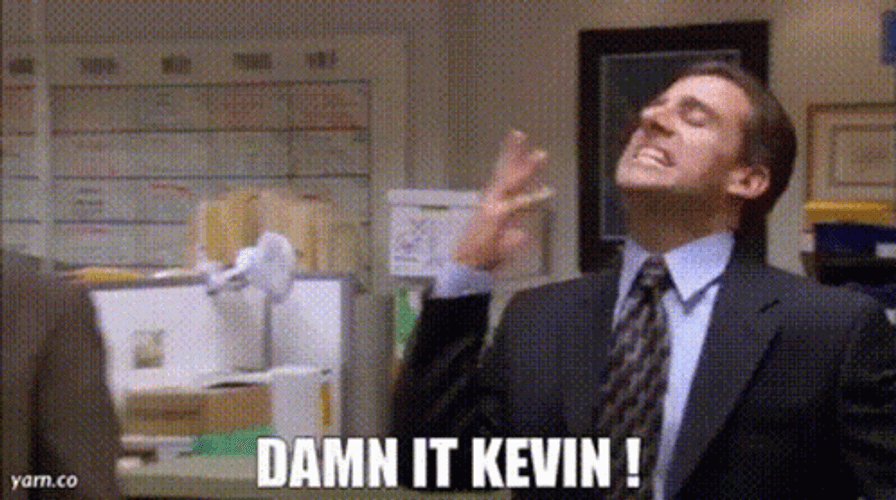 Damn It Kevin The Office Michael Scott GIF