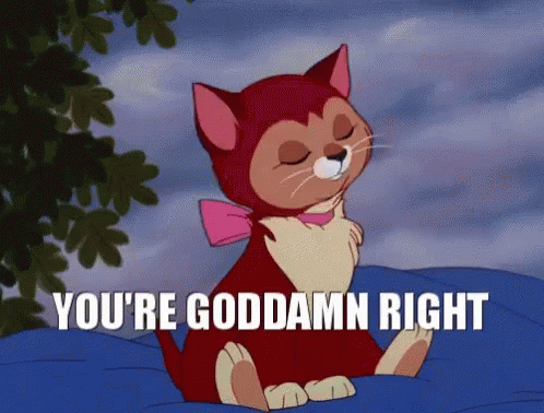 Damn Right Dinah Nodding Alice In Wonderland GIF
