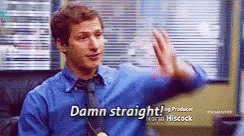 Damn Right Jake Peralta High Five GIF