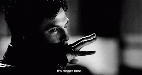 Damon Salvatore It's Dinner Time GIF