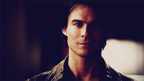 Damon Salvatore Nervous Swallow Tvd GIF
