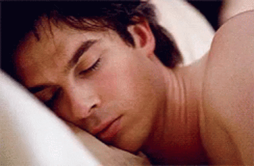 Damon Salvatore Sleepy Vampire Diaries GIF