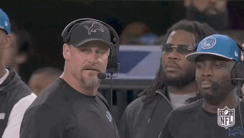 Dan Campbell Coach Head Shake GIF