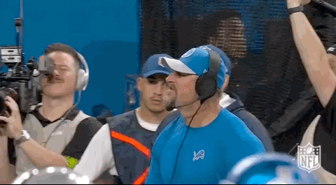 Dan Campbell Coach Times Up GIF