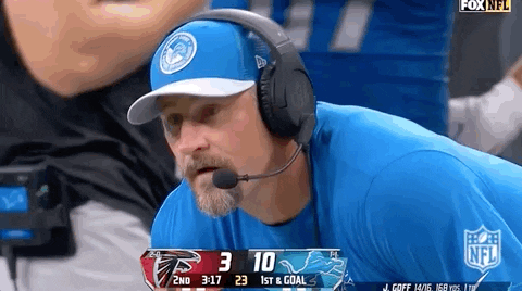 Dan Campbell Coach Waiting While Chewing GIF