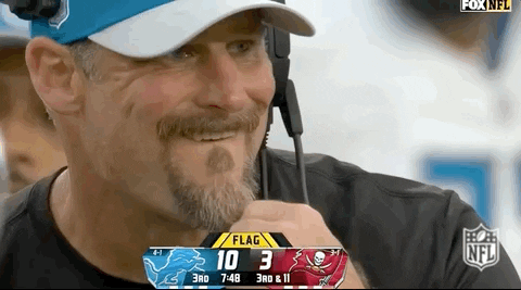 Dan Campbell Holding The Beard GIF