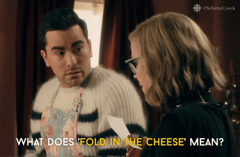 Dan Levy What Does Folded In Cheese Means GIF