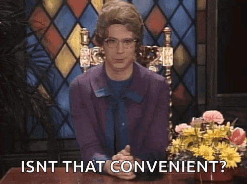 Dana Carvery Isn't That How Convenient GIF