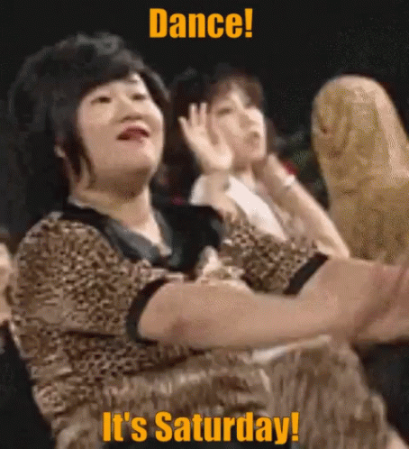 Dance It's Saturday Happy Woman Shaking Body GIF