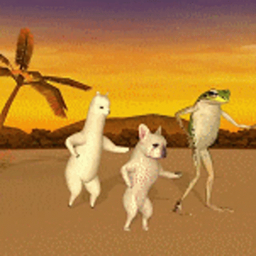 Dance Meme Funny Island Animals GIF