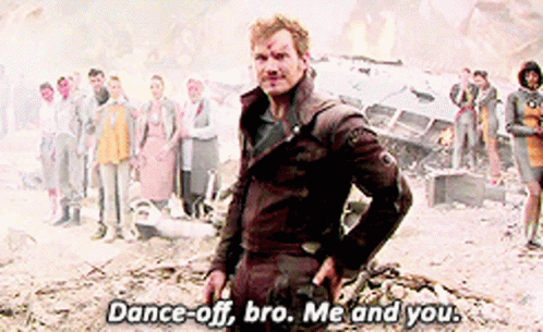Dance Off Chris Pratt Guardians Of Galaxy GIF