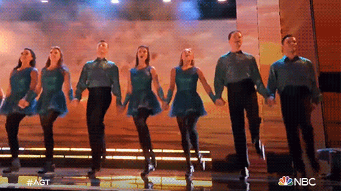 Dancers Performing Irish Jig On Americas Got Talent GIF