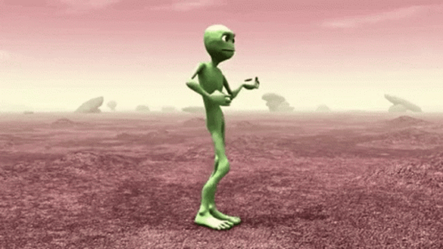 Dancing Alien Alone In The Space GIF