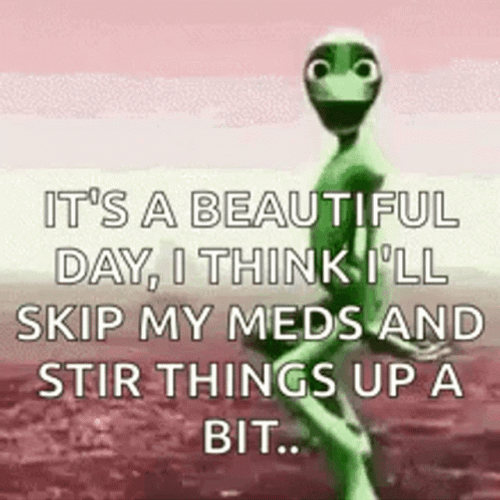 Dancing Alien On A Beautiful Day GIF