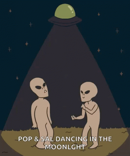 Dancing Alien Under The Light GIF