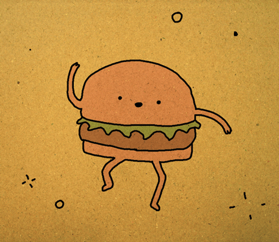 Dancing Animated Hamburger GIF