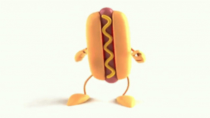 Dancing Animated Hot Dog Food GIF