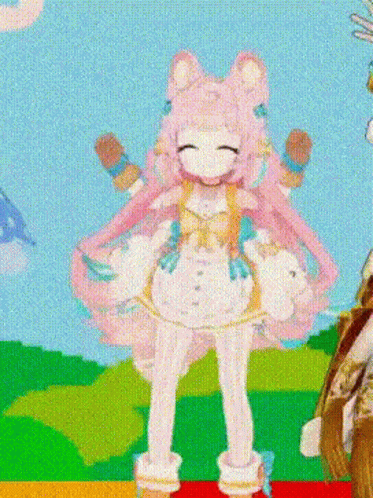 Dancing Anime Bunny Squishmallow GIF