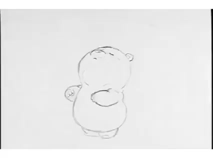 Dancing Bear Vibing Sketch Cartoon GIF