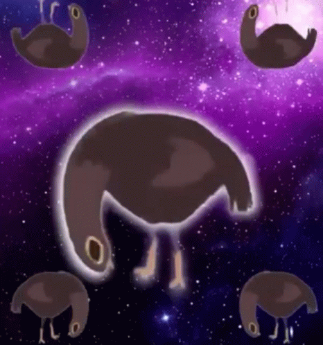 Dancing Bird Trash Doves Galaxy GIF