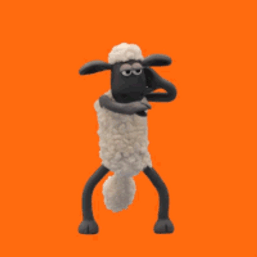Dancing Black Sheep GIF
