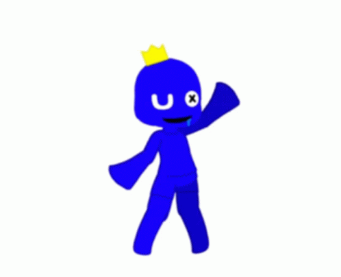 Dancing Blue Rainbow Friends GIF