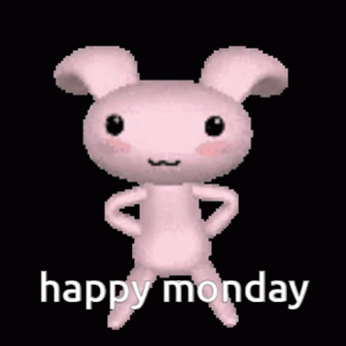 Dancing Bunny Animated Happy Monday GIF