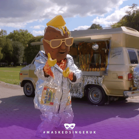 Dancing Buttered Potato Costume GIF