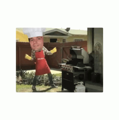 Dancing Caricature Head Cookout GIF