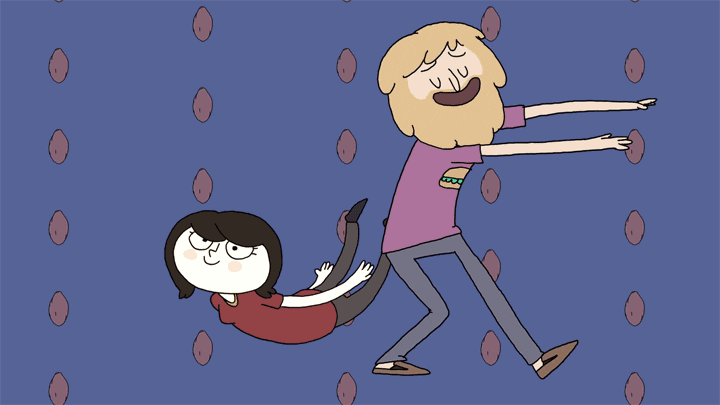 Dancing Cartoon Couple GIF