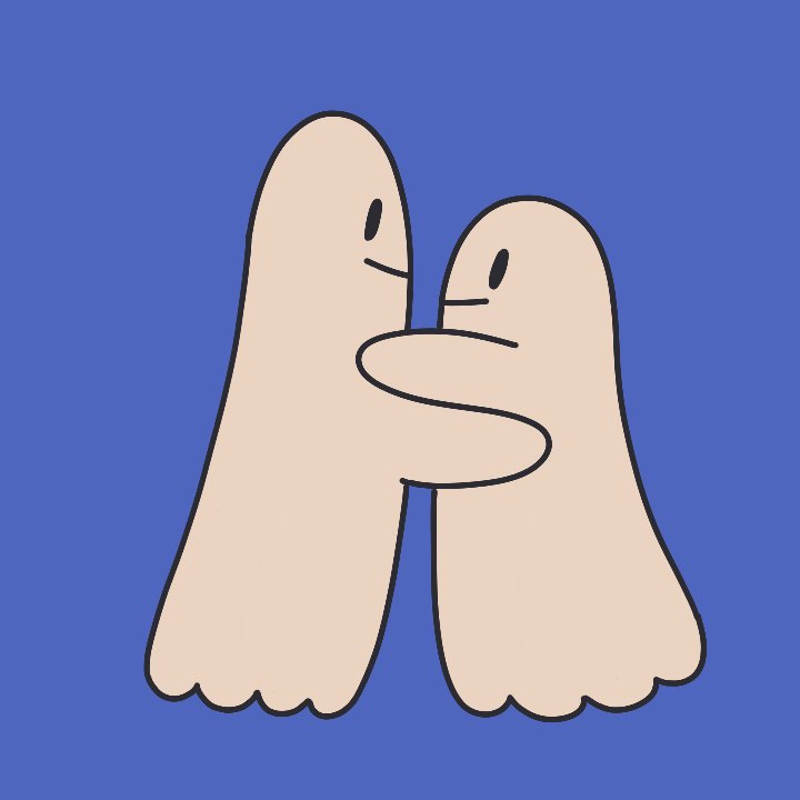 Dancing Cartoon Ghosts GIF