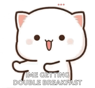 Dancing Cartoon Me Getting Double Breakfast GIF