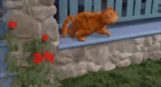 Dancing Cat Garfield Tail Wagging GIF