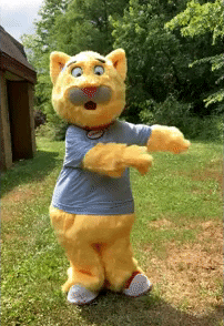 Dancing Cat Mascot GIF