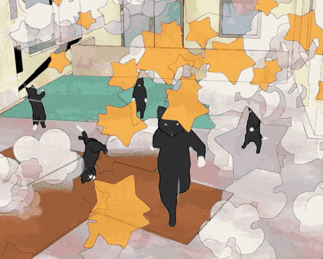 Dancing Cat People GIF