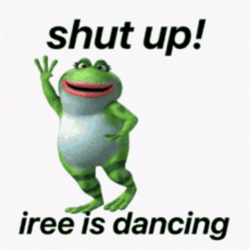 Dancing Chubby Frog Random Dance Shut Up GIF