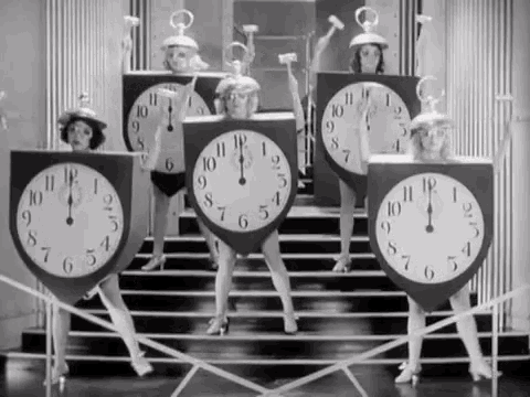 Dancing Clock Girls GIF