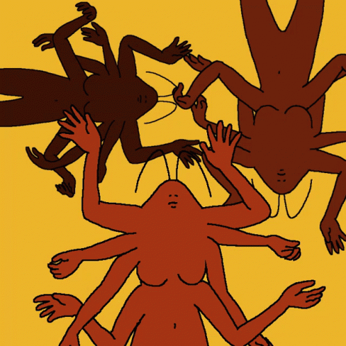 Three Dancing Cockroaches GIF